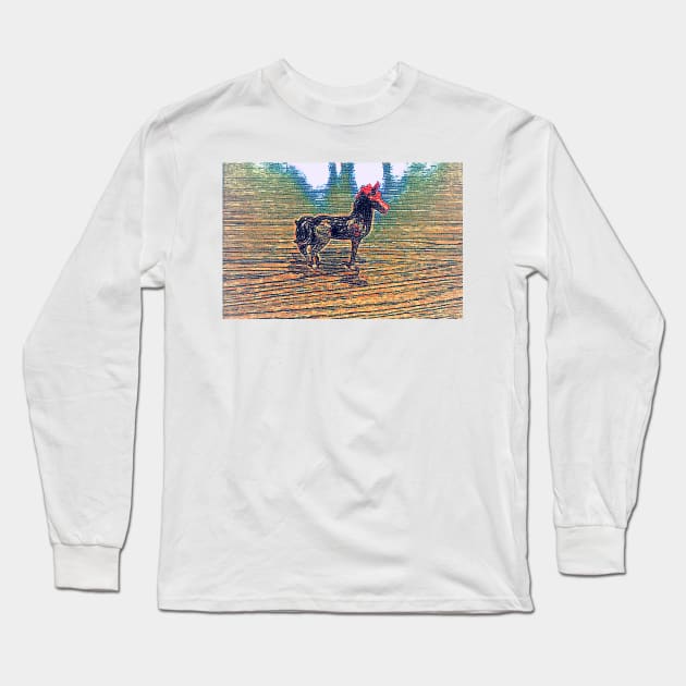 Western Unicorn Magic Long Sleeve T-Shirt by Tovers